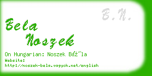 bela noszek business card